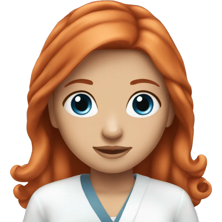 Red-hair-girl blue-eyes spa emoji