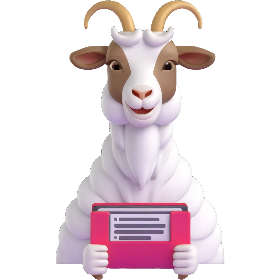 goat with a database on its head emoji