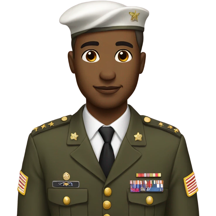 military man in love emoji