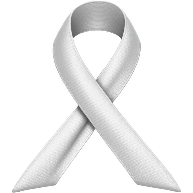 lung cancer white ribbon emoji