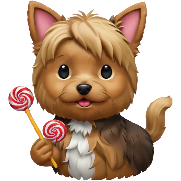 Yorkshire with a lollipop emoji