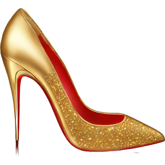 louboutin gold 10 cm stiletto emoji