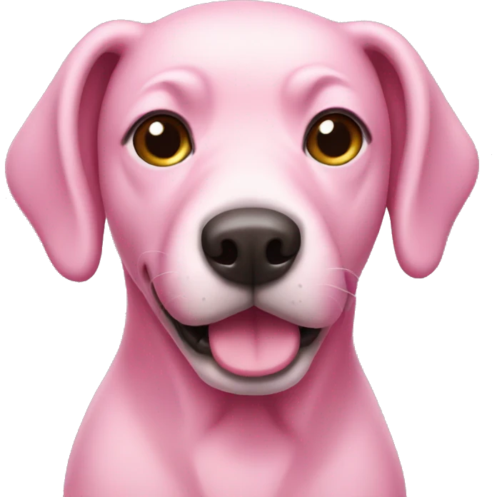 Pink dog emoji