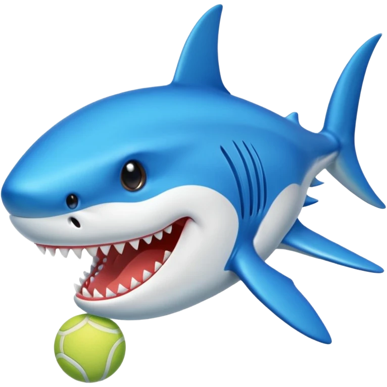 Tiburón con tenis azules emoji