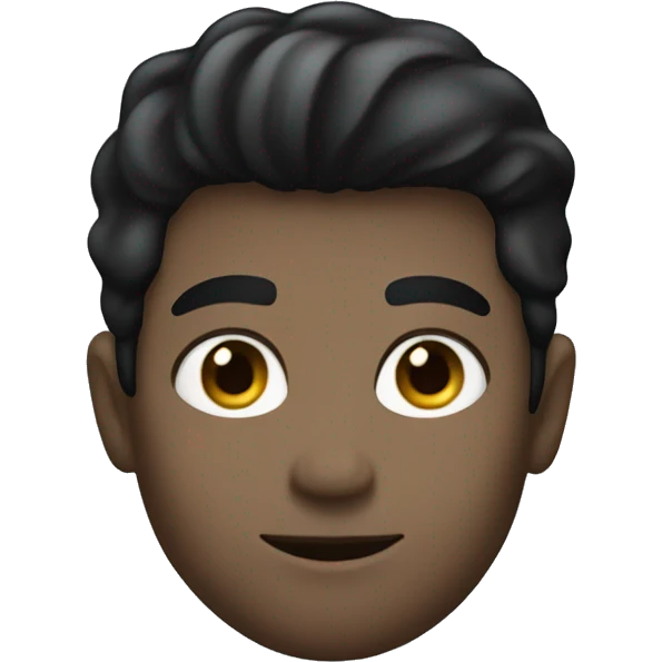 A man with pale skin and black hair sitting on top of a black Ford car emoji