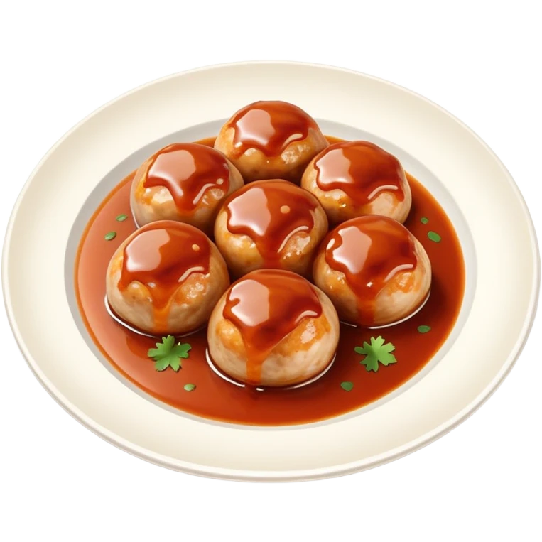 Plate of jidori chicken meatball  emoji