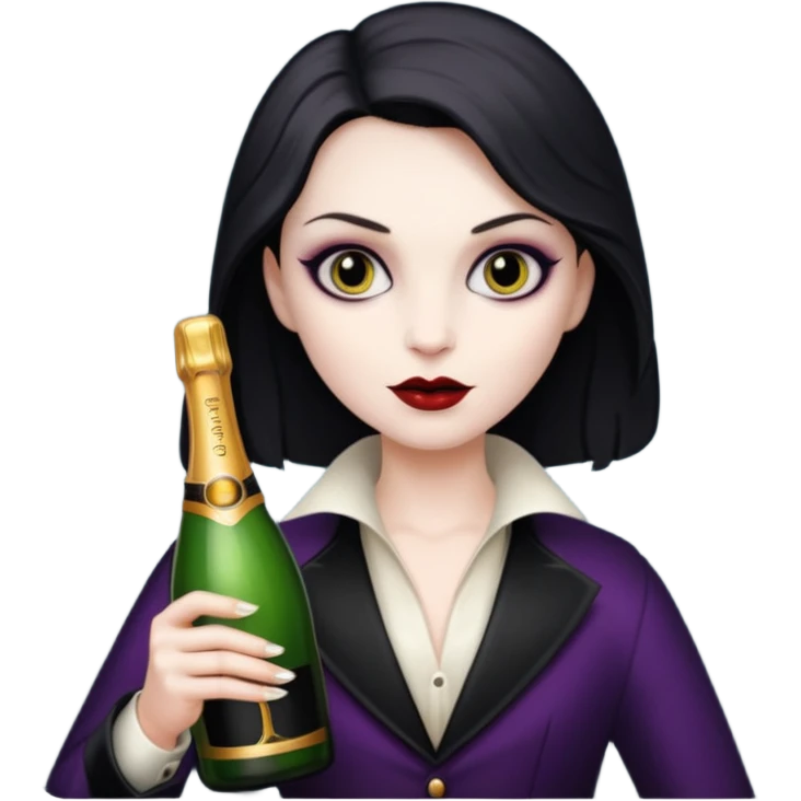 vampire with sampine bottle emoji