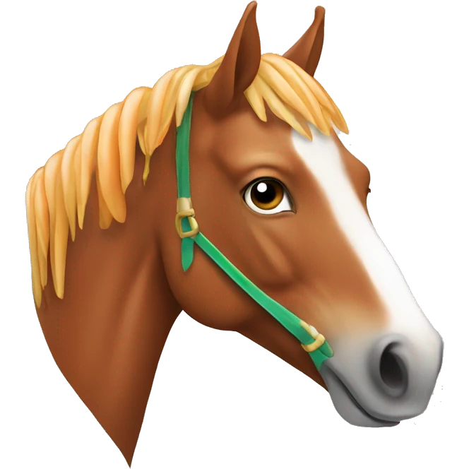Horse with carrot emoji
