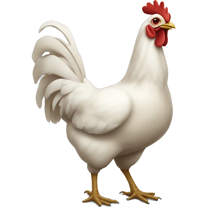 white happy whole body chicken emoji emoji