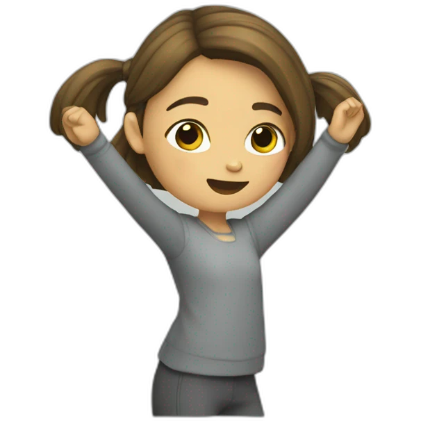 une fille qui fait un dab emoji