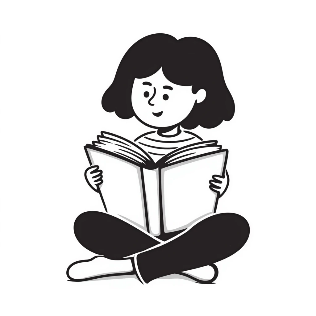 cute girl reading a book emoji