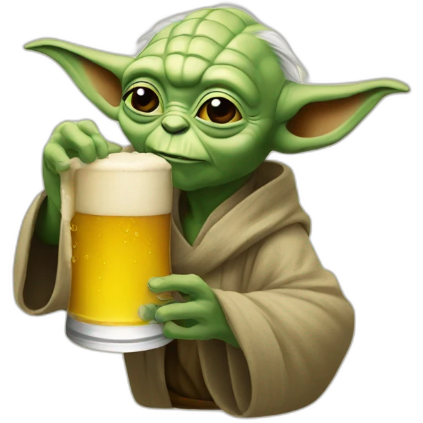 Yoda drink beer emoji