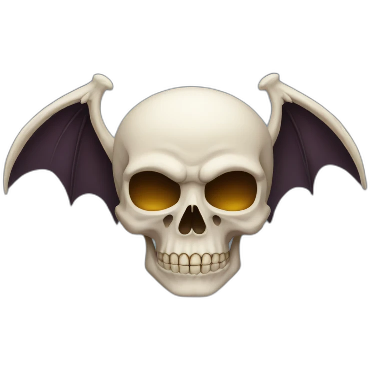 Skull with bat wings emoji