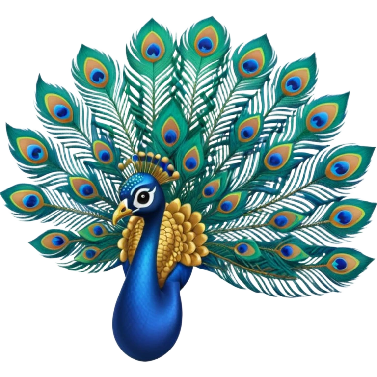 peacock feather with Krishna emoji