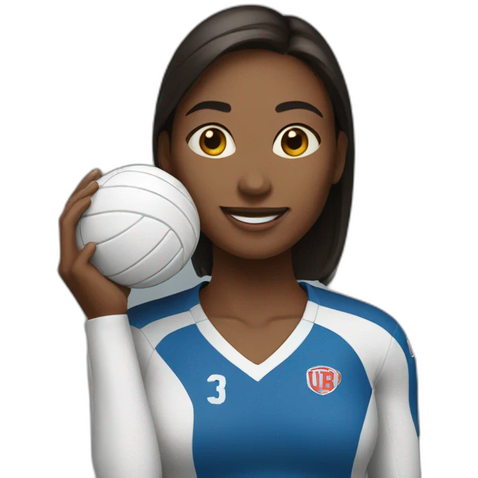 Woman serving in volleyball emoji