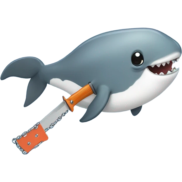 Narwhal with chain saw  emoji