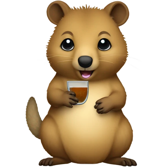 Quokka drinking Alcohol  emoji