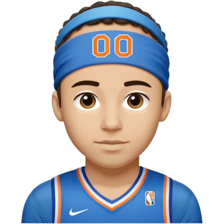 Shai Gilgous alexanderd wearing his okc blue jersey with number two with his blue headband on emoji