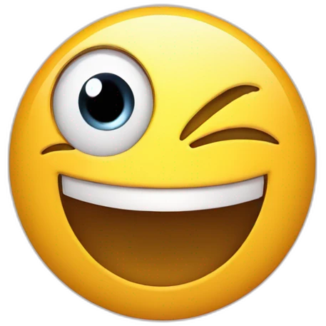 Normal emoji with big big smile with eye that look att us from below  emoji