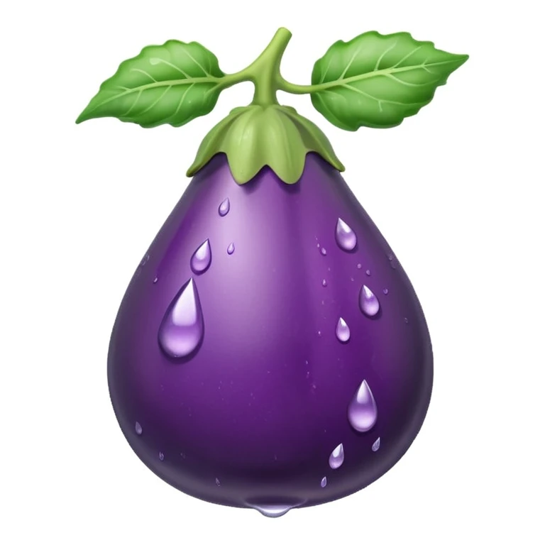 Aubergine qui sue des gouttes emoji