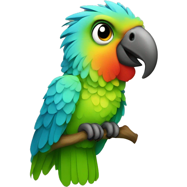 Cool parrot with pajamas emoji