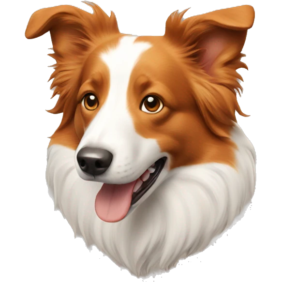 Orange border collie  emoji