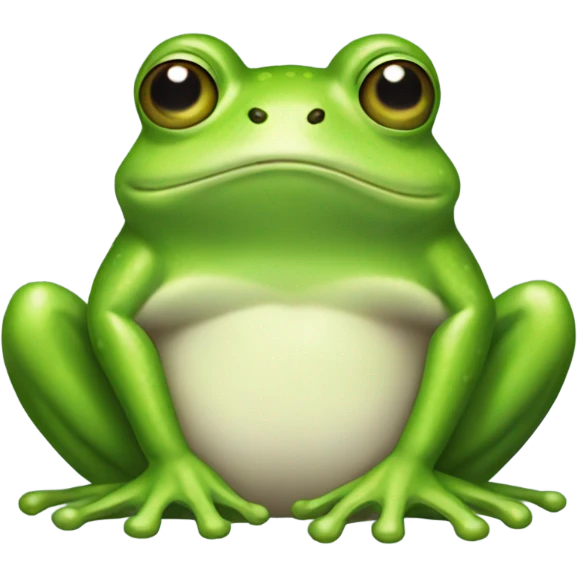 Frog wearing bunny ears emoji