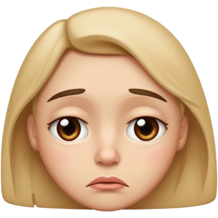 sad face with a pouty bottom lip emoji