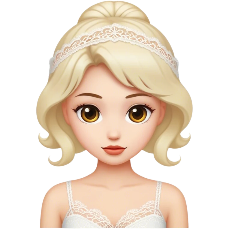white top with lace emoji