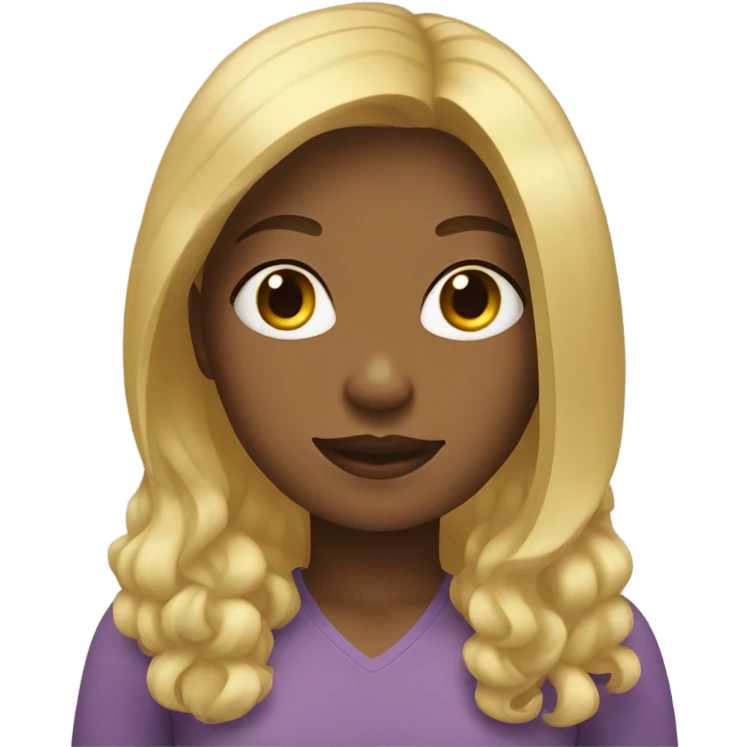 Girl with blonde hair emoji