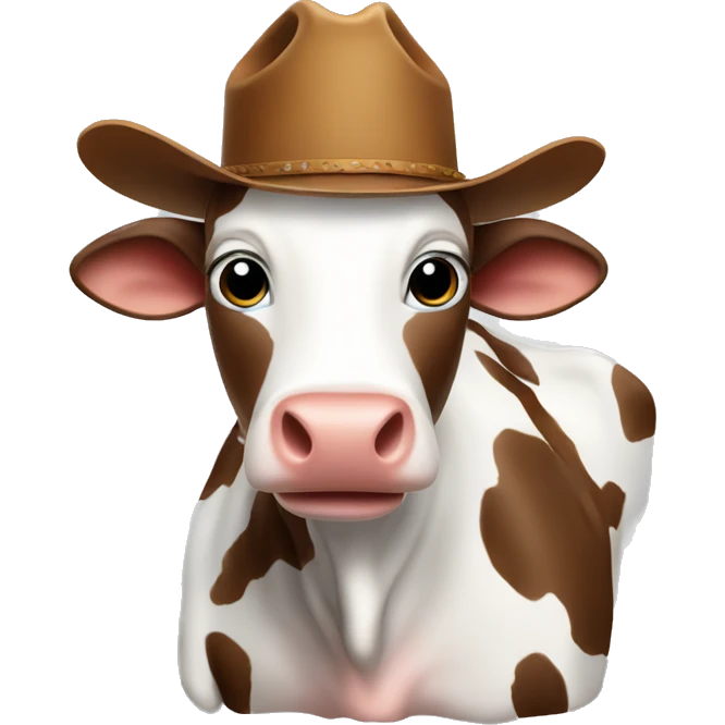 Cow with a cowboy hat emoji