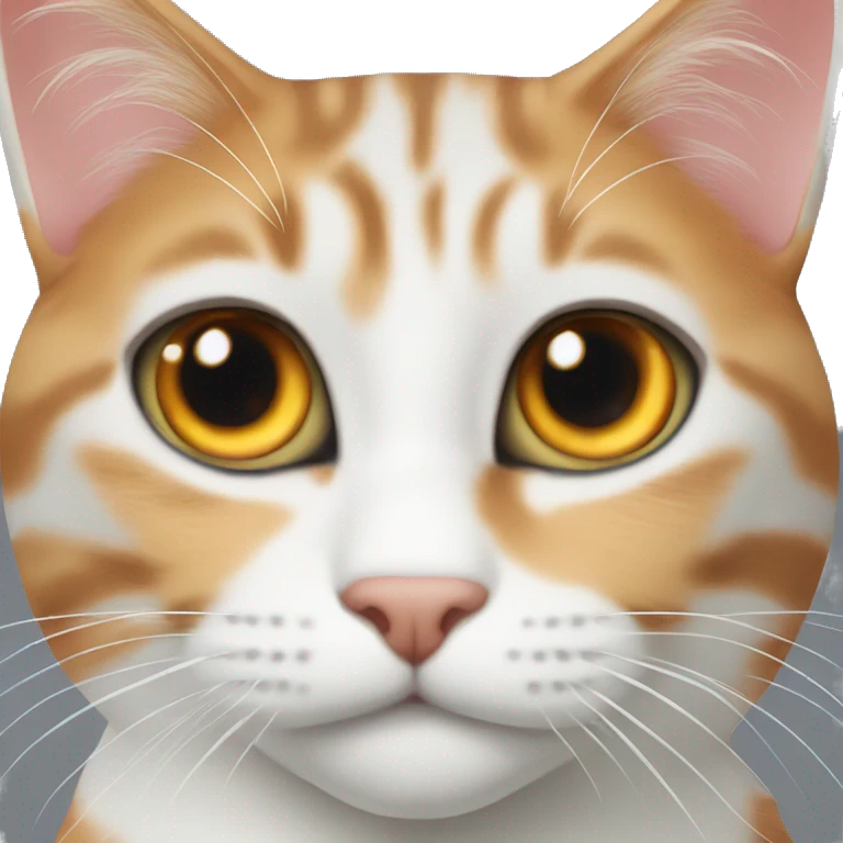 Grey white orange tabby cat emoji