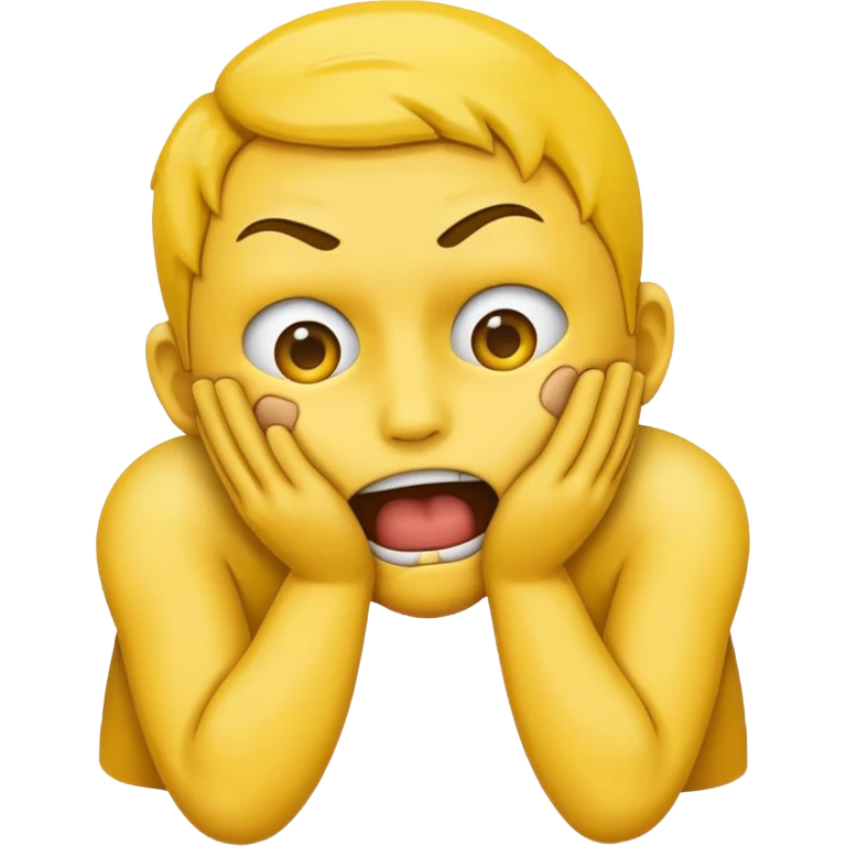 a emoji head choking itself
with its hands emoji