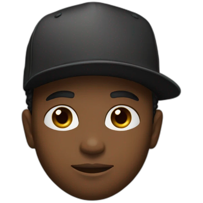 Young black mal with a beard and a Jordan Hat backward emoji