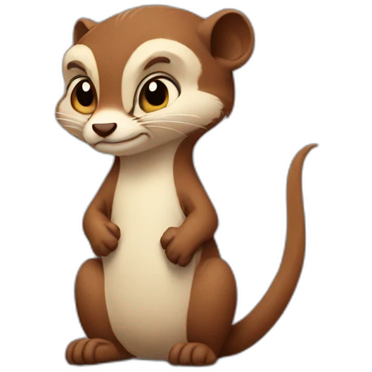 Grumpy weasel with arms crossed emoji