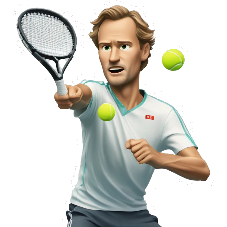 Daniil Medvedev playing tennis emoji