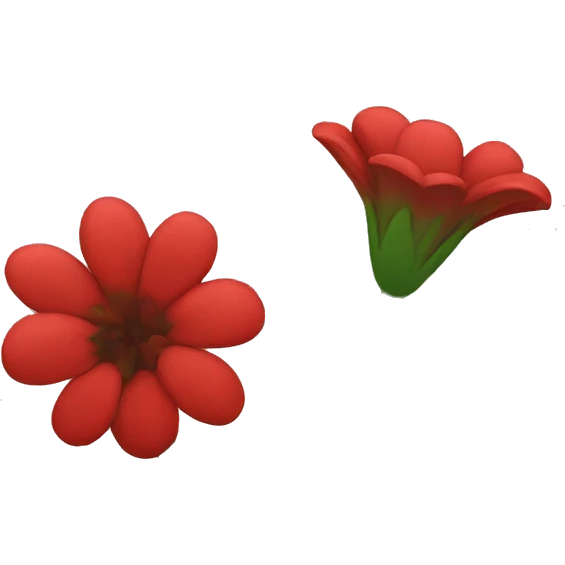 A red flower emoji