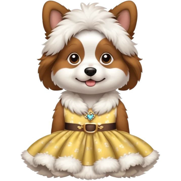 dog with a dress emoji