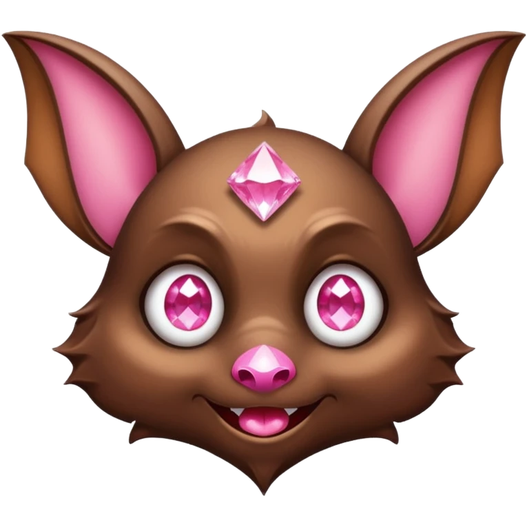 a normal bat witha pink diamond in its forhead emoji