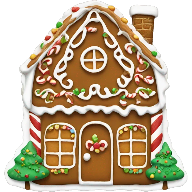 gingerbread house emoji