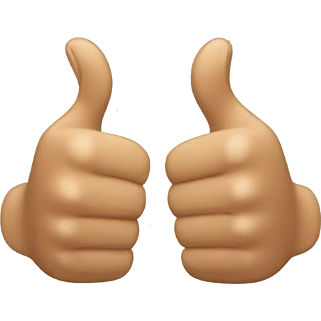 two thumbs up in the same direction emoji