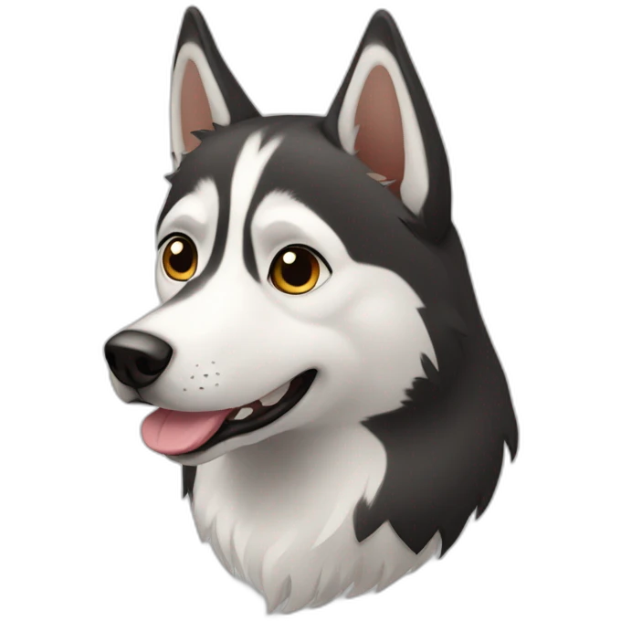 Chien huski emoji