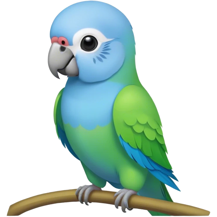 blue monk Parakeet emoji