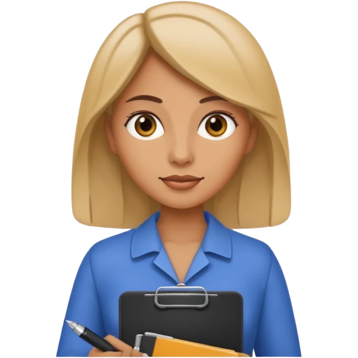 women with clipboard and pen emoji