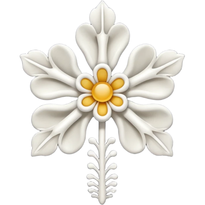 A gothic bone flower emoji