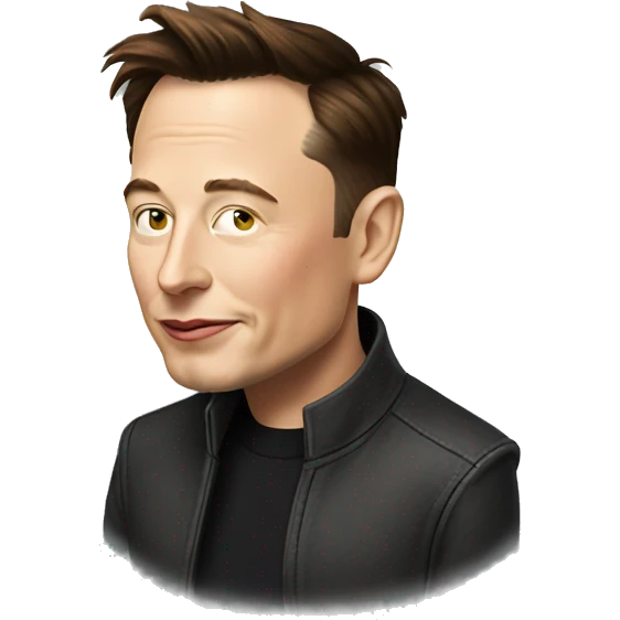 elon musk is looking like hen emoji