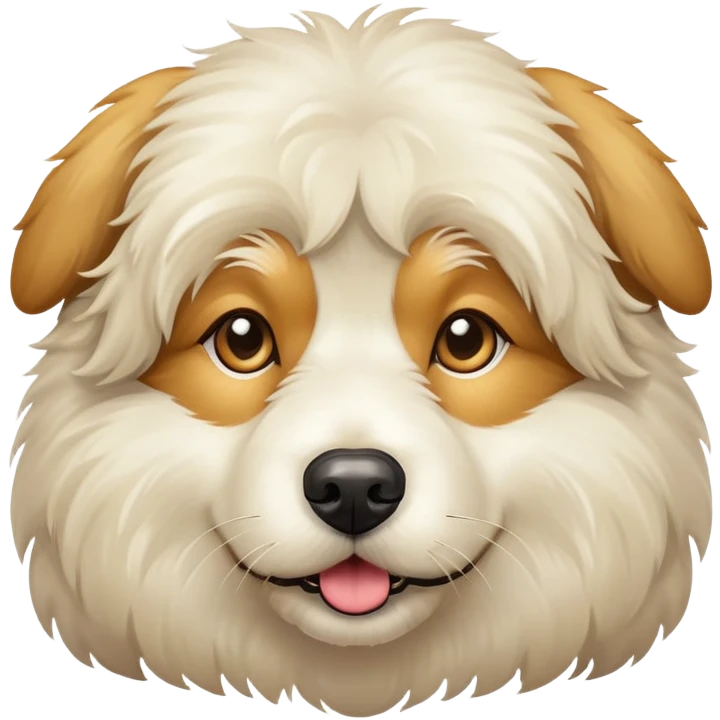 Old dog with gold emoji