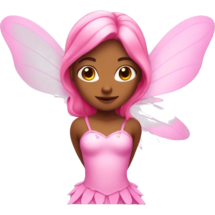 Pink fairy with wings emoji