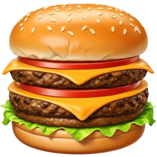 i want the Gooey Cheeseburger in 5–20° gentle bird’s-eye angle

 emoji