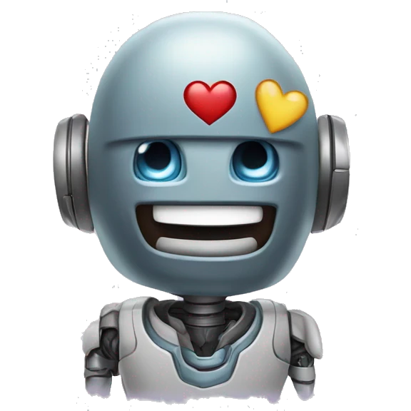 robos con sonrisa y corazon emoji
